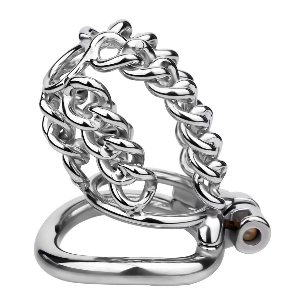 Stainless Steel CB Lock Metal Chastity Lock Male Penis Cage Chastity Gay Sex Toys Cock Ring Urethral Chastity BDSM