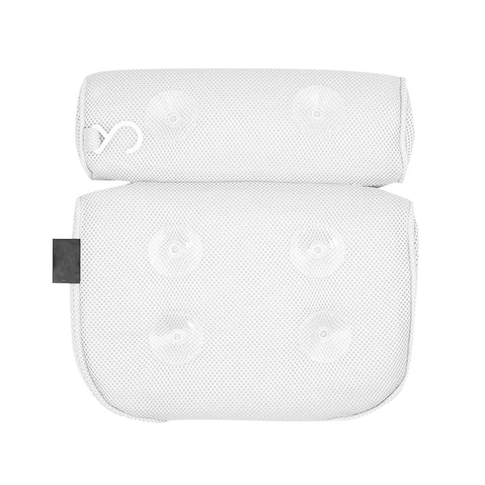 

Bath Tub Home Spa Massage Cushion Neck & Back Rest With Suction Cup One Size білий