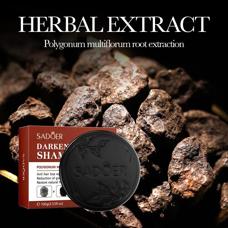 100g Polygonum Multiflorum Shampoo Seifenstück Reparatur Grau Essenz Zu Shampoo Farbe Seife He Shou Weiß Zu Schwarzem Haar Handgemachte Seifen