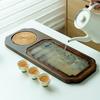Kungfu Tea Table Tray, Automatic Water Collection Board Made of Natural Walnut, High-End Color-Changing Tea Ceremony Accessories