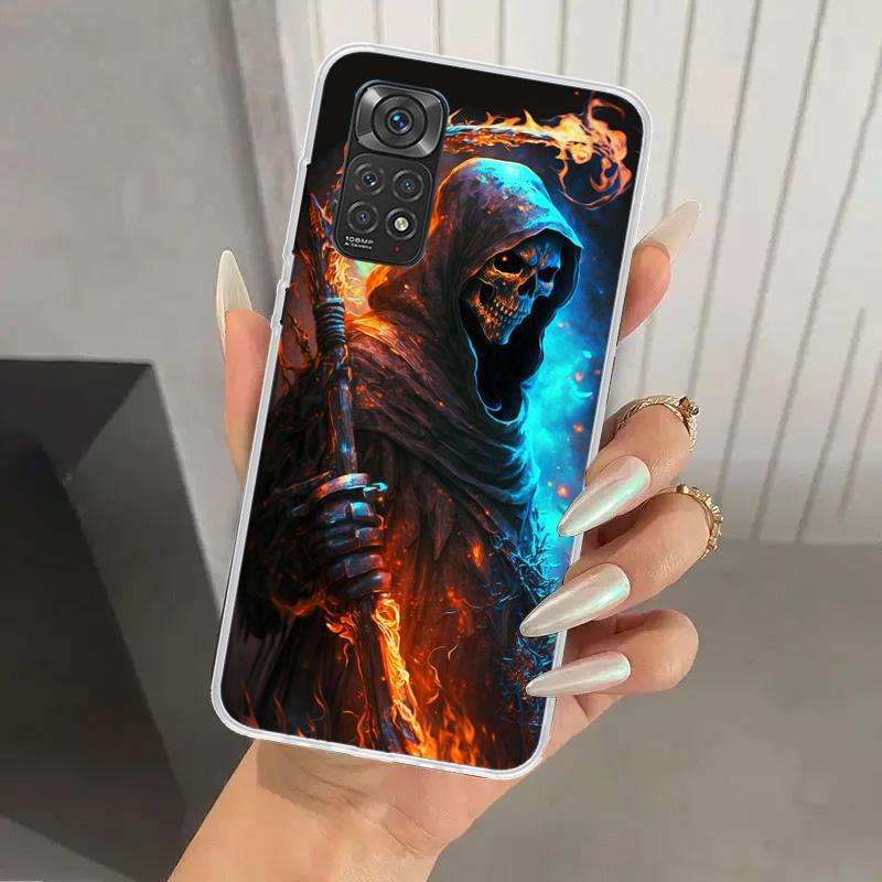 Reaper Skull Skeleton Gun Phone Case for Xiaomi Redmi Note 15 14 14S 13 12S 12 Pro 11S 11 Plus 11T 11E 10S Soft Funda Print Shel