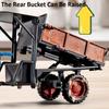 1:24 Agricultural Walking Tractor Toy Model Sound Light Alloy Diecast Retro Variable Engineering Vehicles Collection Gifts
