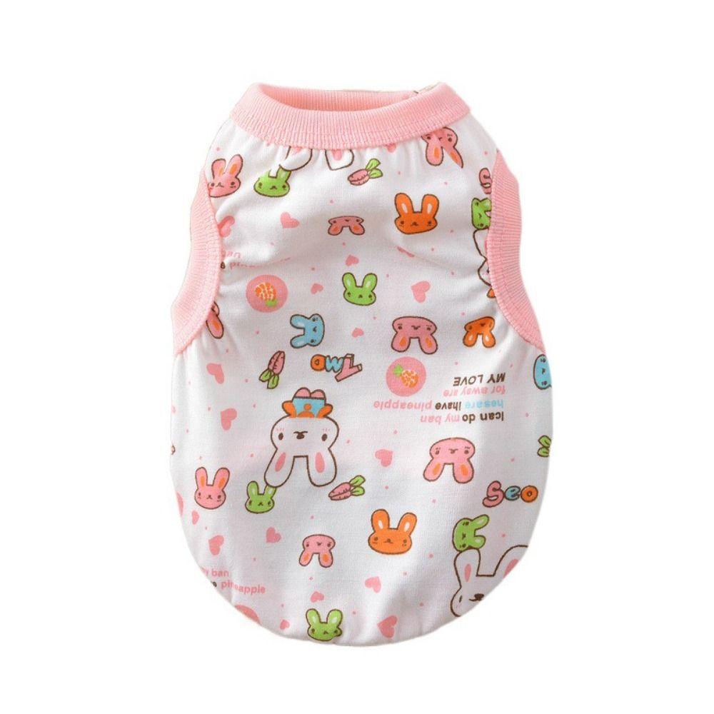 

Cartoon Print Animal Printed Dog Vest Soft Summer Dog Vest Dog Sunscreen Vest Summer M-rabbit