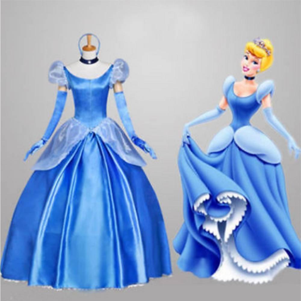 Premium Quality Gorgeous Princess Cinderella Cosplay Costume For Women With Accessories