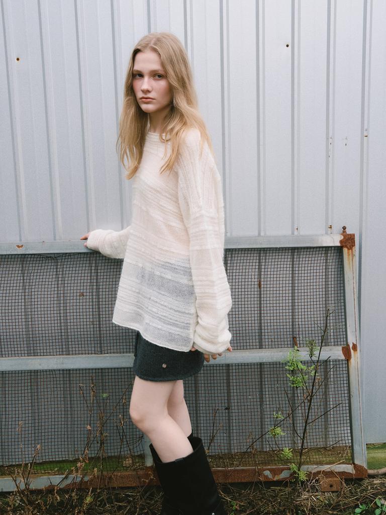 LCVE Mohair Loose Fit Knit Pullover_Ivory