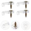 100Pcs Glass Fixing Clips Reliable Material Sturdy Structure for Mirrors Cabinets Bookcases Easy Install Long Lasting