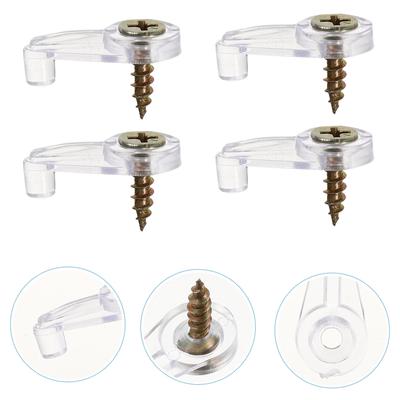 100Pcs Glass Fixing Clips Reliable Material Sturdy Structure for Mirrors Cabinets Bookcases Easy Install Long Lasting