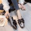 British Style Shoes Woman 2025 Loafers with Fur Autumn Clogs Platform Slip-on Round Toe Female Footwear Oxfords Preppy New Fall