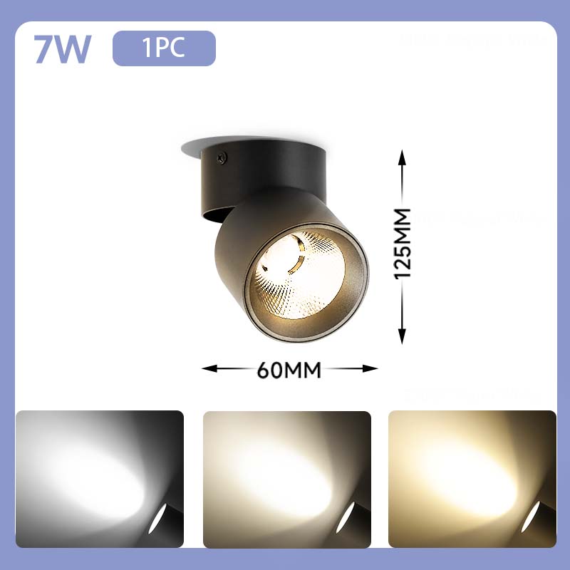 

Светодиодный светильник 220 В 7/10/15/40 Вт складной COB светодиодный светильник трековая система светильники домашнее внутреннее освещение настенный светильник для спальни потолочный точечный светильник White-Warm white