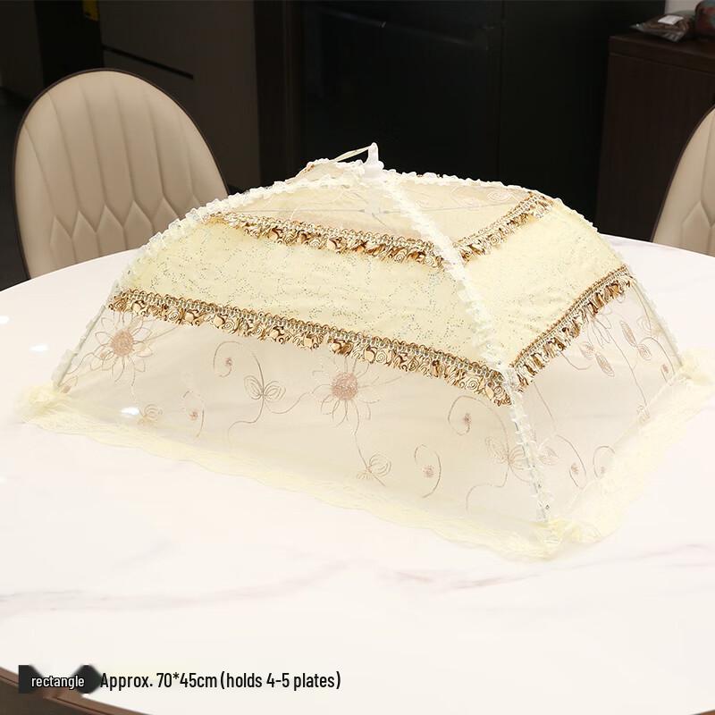 Folding 3-Section Dining Table Food Cover