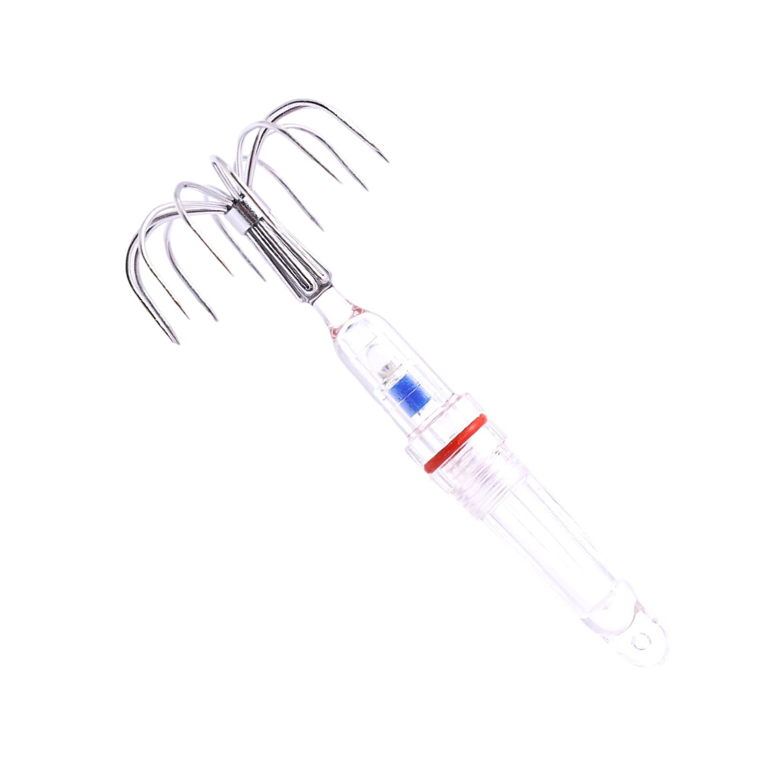 

LED Glow Squid Fishing Lures Light Without Battery For Night Saltwater Freshwater Angling With High Visibility синий