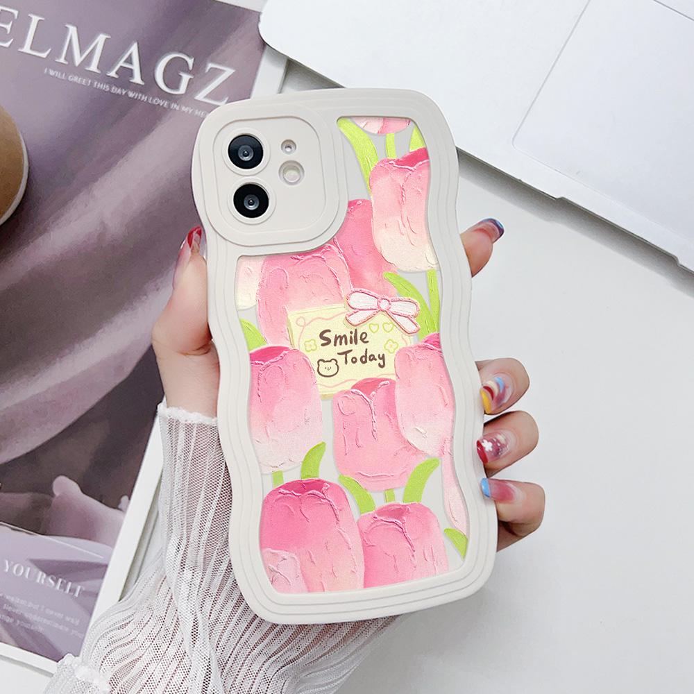 Flower Phone Case For iPhone 13 Case iPhone 11 12 14 15 16 Pro Max X XR XS MAX 7 8 Plus SE 0 Candy Color Silicone Soft Cover