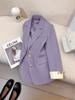 Korean-Style Pink Women's Suit Jacket: Spring/Autumn Fashion, Chic Business Attire