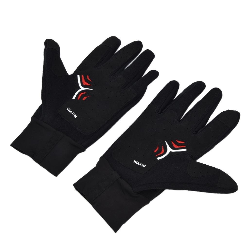 Cycling Gloves Touch Sensitive Waterproof Black Non Slip Windproof Gloves for Outdoor Cycling Travel