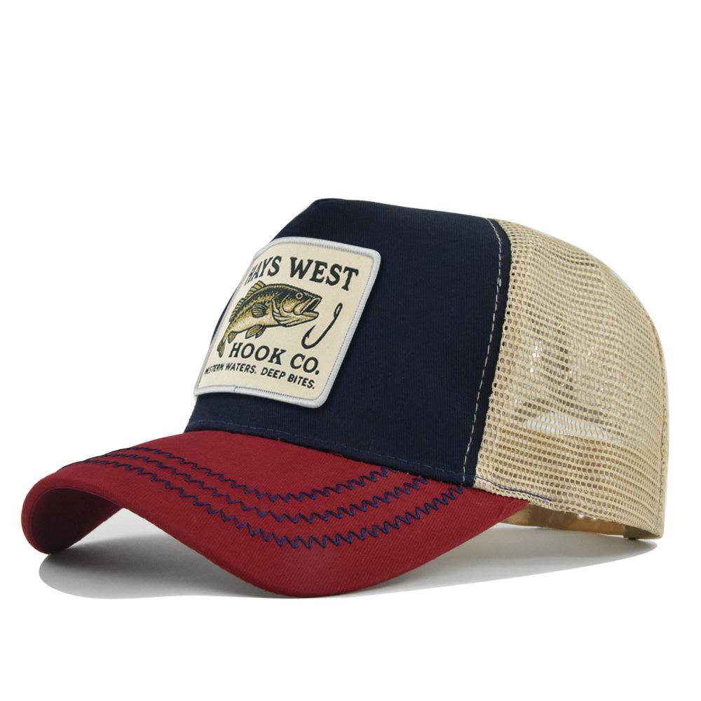 Generic Fishing Patch Trucker Hat Adjustable Mesh Back Baseball Cap