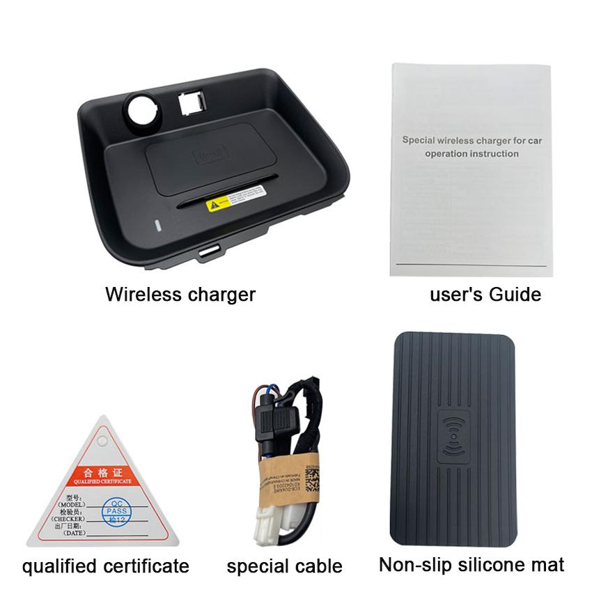 

15 Вт QI быстрое автомобильное беспроводное зарядное устройство для телефона Toyota RAV4 Wildlander 2020 2021 2025 автомобильные запчасти аксессуары левостороннее вождение