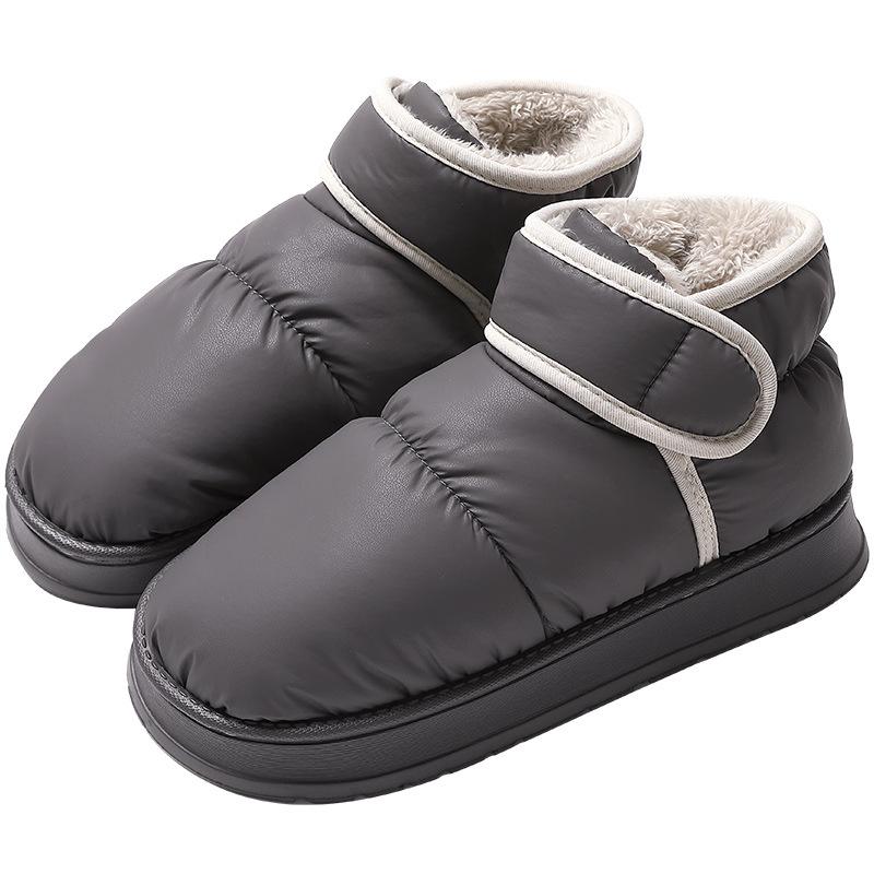 High-top Cotton Slippers Are All-inclusive In Winter and New Indoor Home Velvet Warm and Waterproof Cotton Shoes.