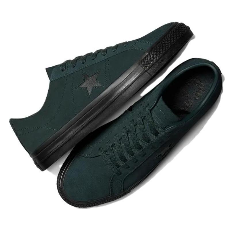 Converse One Star Pro Pro Round-toe Comfortable Warm and Non-Slip Low-Top Board Shoes Unisex Green