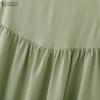 ZANZEA Women Casual Round Neck Solid Color Sleeveless Long Dress