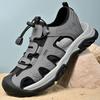 Fashion Leather Men's Summer Shoes Comfy Breathable Mens Sandals Non-Slip Male Anti-collision Toe Beach Flats Outdoor Shoes Hollow Out