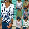 Women's Fashion Casual Long Sleeve V Neck Blouses & Shirts