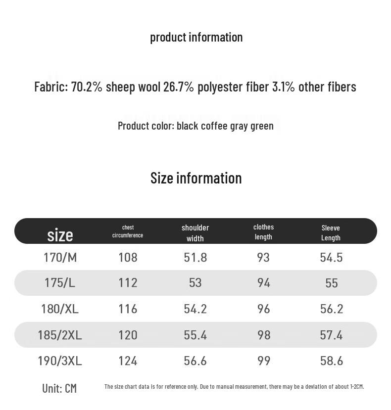 Yalu Men's Mid-Length Double-Sided Wool Blend Coat