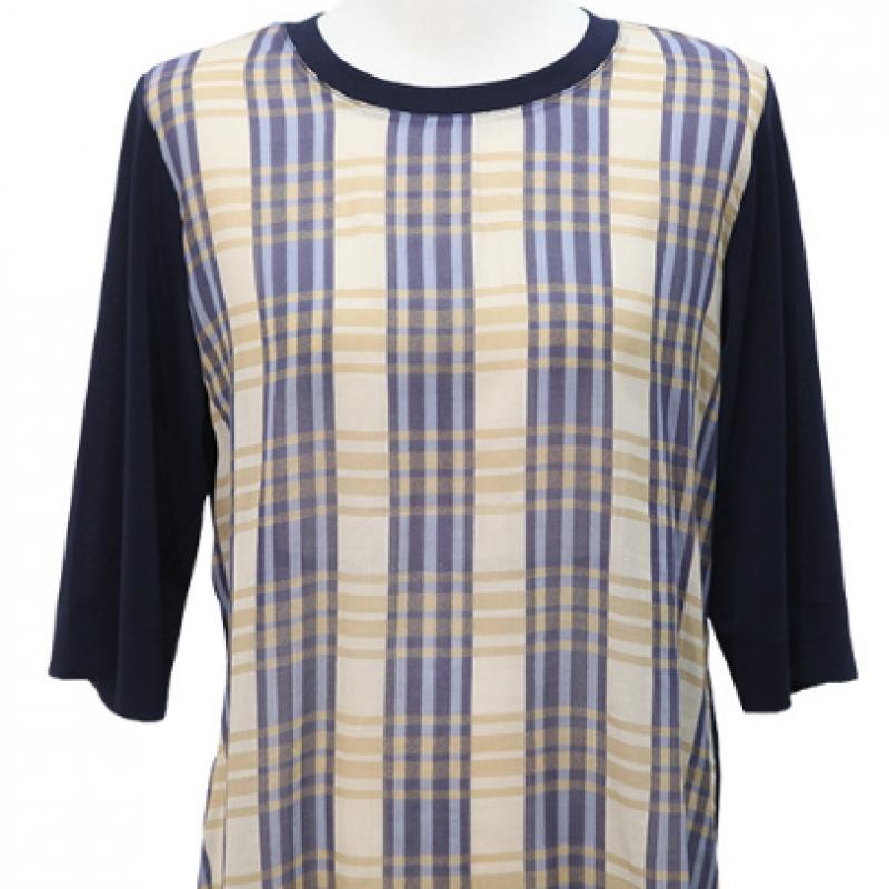 Shiz Madam Women London Check Combo Blouse T57532