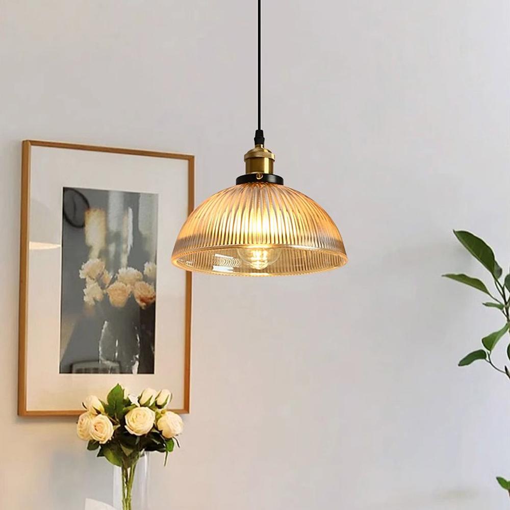Nordic Retro Glass Pendant Light Green Hanging Lamp Living Room Decor Luminaire Hall Bedroom Dining Room Indoor Fixture Lustre