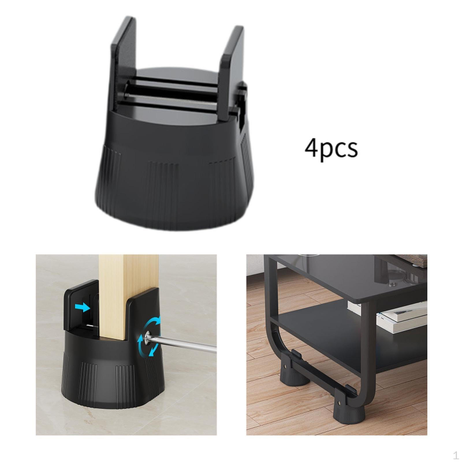 

4 шт. Кровать с подъемным механизмом, регулируемая мебель для столовой, кухни Height 5cm чёрный