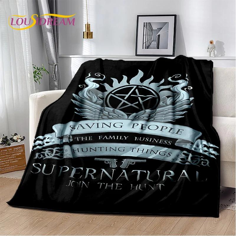 3D SPN Supernatural Zeichen Dean Sam Decke, Weiche Überwurfdecke für Zuhause Schlafzimmer Bett Sofa Picknick Reise Büro Abdeckung Kindergeschenk