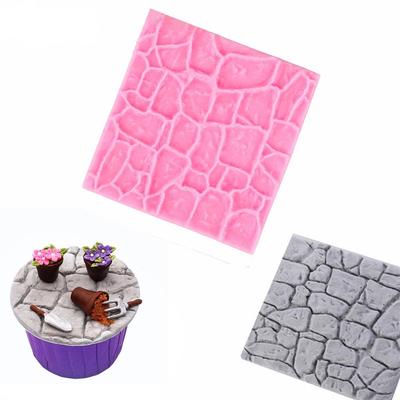 Baking Cake Mold Bakeware 3D Castle Farm Rock Stone Fondant Sugar Craft Wall Silicone Mould