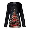 Genser for kvinner Pullover Aktivt Sportstøy Lomme Juleprint Casual Rund Hals Langermet Topp