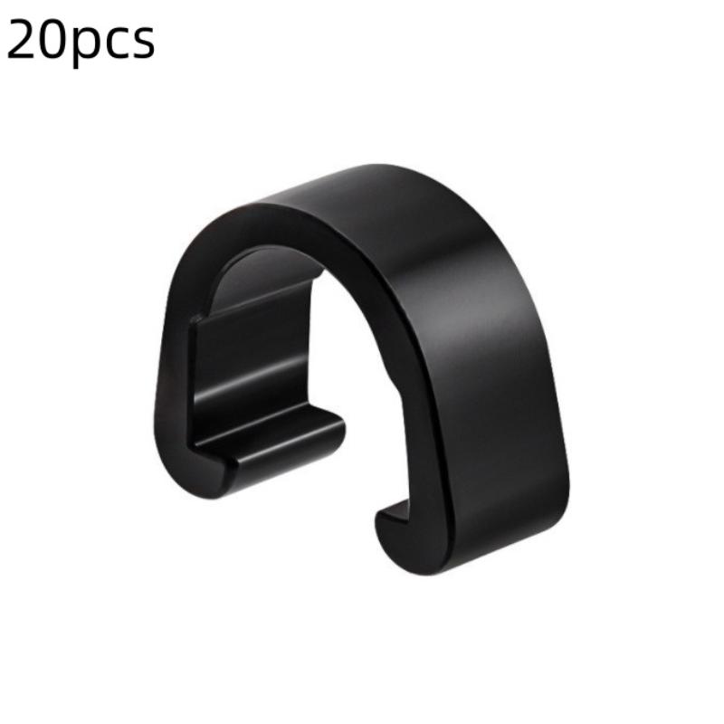 20Pcs Aluminum Alloy Bike Brake Cable C-Clip Guide Clamps for Mountain Road Bicycles - Cable Housing Clip for Bicycle Brakes