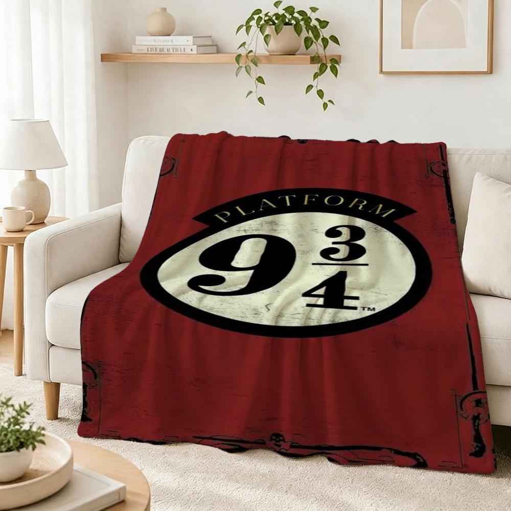 Harry Potter Magical Adventures Flannel Printed Blanket Thick Warm Throw Blanket For Living Room Gaming Room Home Party Decor Holiday Gift