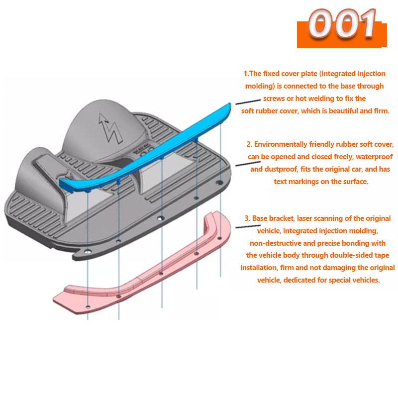 Per ZEEKR 001 2024 Copertura Antipioggia per Ricarica Auto Pistola di Ricarica Elettrica da Esterno Copertura Impermeabile per Auto Accessori di Protezione Neve Pioggia