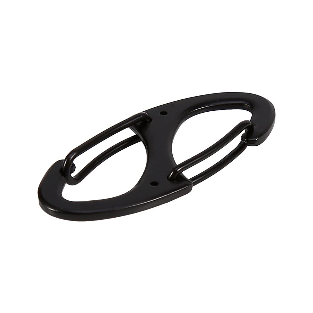 5PCS Alloy Metal Electroplate Camping Carabiner Keychain Quick Release Clip Key  (black)