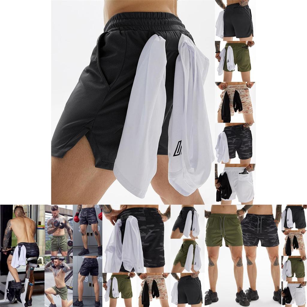 Versatile Men's Gym Sports Training Bodybuilding Workout Running Shorts With Pockets
