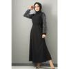 Women's Hijab Dress With Tulle Detailed Sleeves