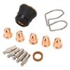 13Pcs Welding Torch Accessories Electrode Nozzle Tip Kit with Bracket for S45 Plasma Cutting