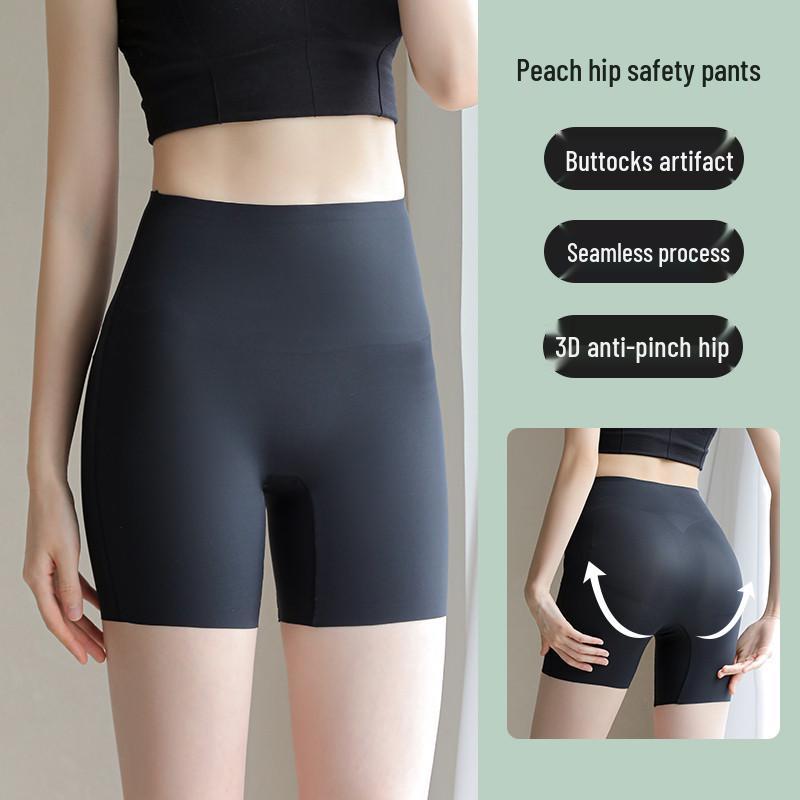 Women's High-Waisted Seamless Tummy-Control Safety Shorts: Anti-Exposure, Belly Slimming, No-Roll Boxer Briefs with Butt Lift