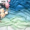 Gradient Color Rainbow Chiffon Fabric Scarf Sewing Craft DIY Ancient Style Hanfu Dress Stage Costume Decor Clothing Supplies