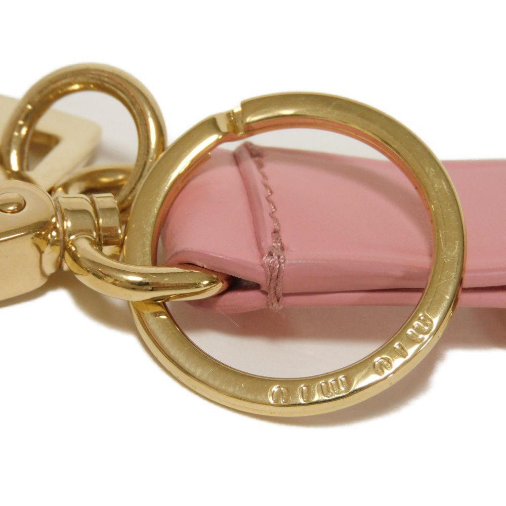 Used 12166 Key Charm Leather Strap 5TT176 2E6Y F0028 7950 Key Soft Calfskin Light Pink Gold Logo Rosa Women's from