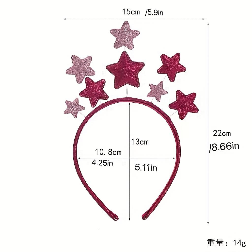 1pc Cute Star-Shaped Headband with Golden Glittery Finish - Perfect for Birthday Parties&Christmas Decorations,Festive Accessory