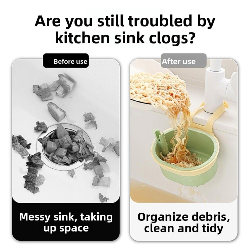 2Pcs Detachable Sink Hanging Strainer Basket 2 In 1 Faucet Hanging Filter Bag  Kitchen Accessories