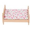 1/12 Miniatur Puppenhaus Bett Elegant Dekorativ Holz Floral Möbelzubehör Miniatur Bett