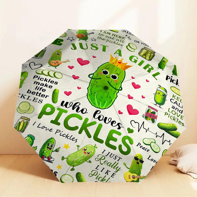 

1pc Pickles Girl Pattern Umbrella Design Automatic Opening and Closing Umbrella, High-quality Travel Umbrella, c1128093