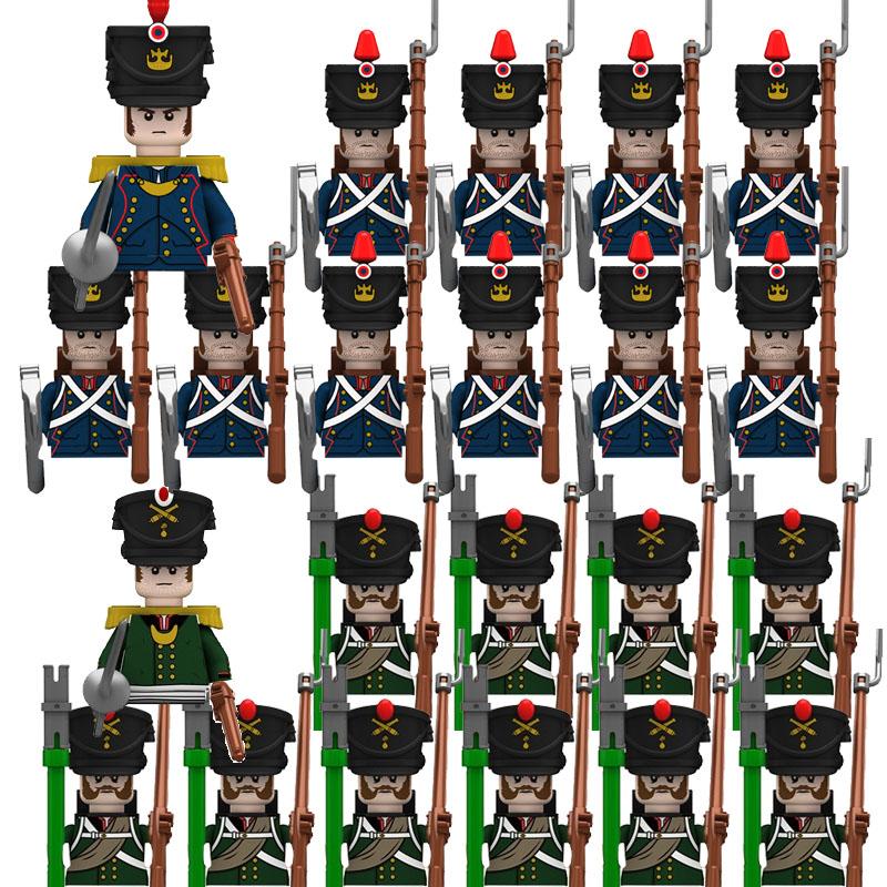 Medieval Castle Knight Soldier Building Blocks Napoleon Figures British French Infantry Cavalry General DIY Toy Gift S001