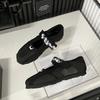 Black Silver Mary Jane Shoes Women Round Toe Buckle Casual Ballets Flats Loafers Breathable Comfortable Sneakers Tenis De Mujer
