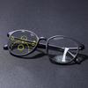 Black Frame Progressive Multifocal Reading Glasses For Women Anti-blue Light Presbyopic Glasses PC Frame Big Size Round Frame