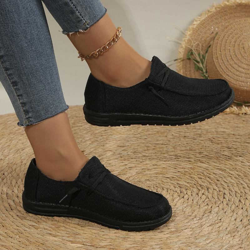 Women's Flat Slip-On Casual Shoes, Versatile Comfort Footwear, Available In Large Sizes.